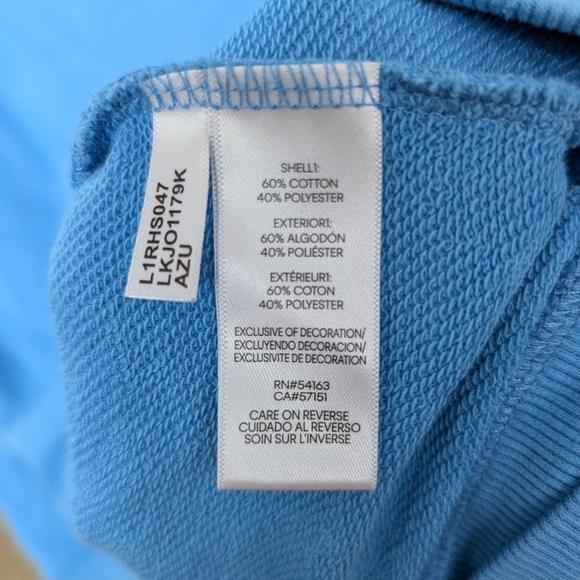 Karl Lagerfeld Rhinestone Logo Puff Shoulder 3/4 sleeve sweater Sz S - Picture 5 of 15